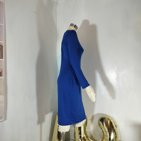 & Other Stories Royal Blue Long Sleeve Dress - Picture 7 of 9